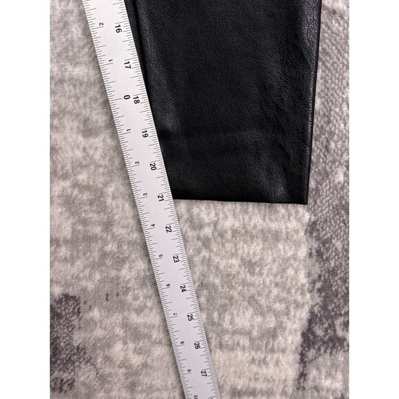 Commando Leggings Large Womens Black Faux Vegan Leather Crop - Picture 5 of 6